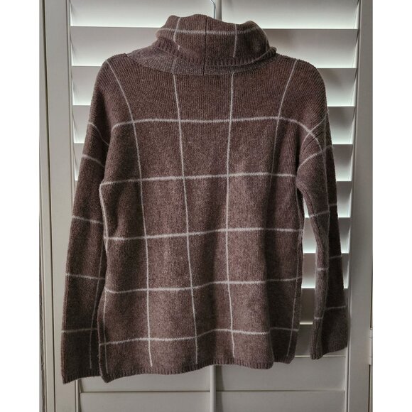 Madewell Window Pane Wool Blend Sweater Tan Size XS - Picture 3 of 10